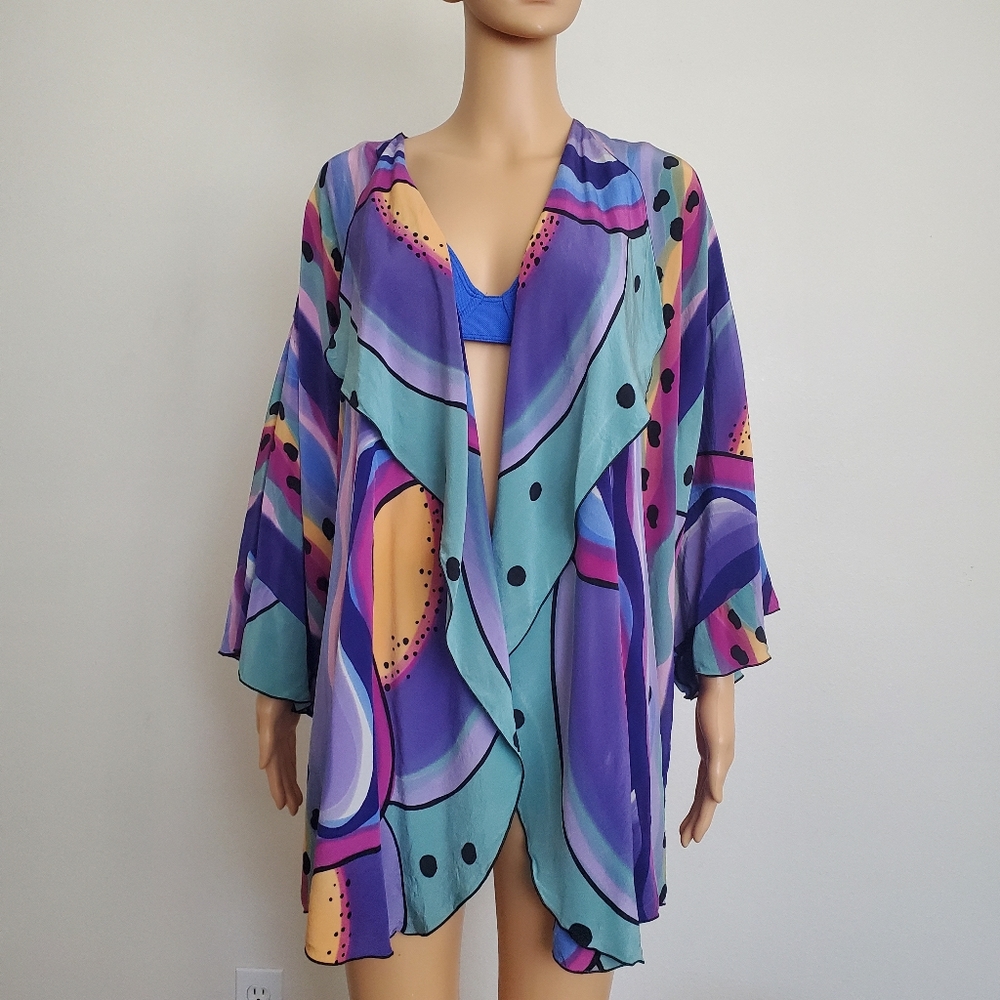 True vintage silk cocoon cardigan
